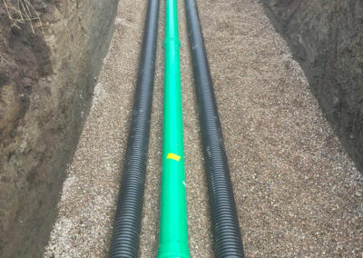 Neue Drainage wird verlegt